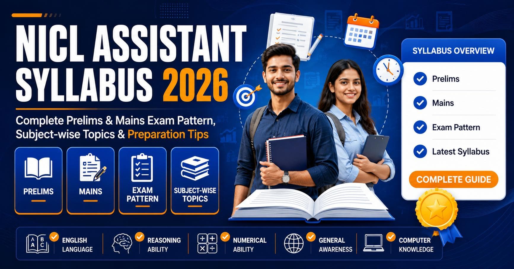 NICL Assistant Syllabus 2026 – Prelims & Mains Detailed Syllabus, Exam Pattern
