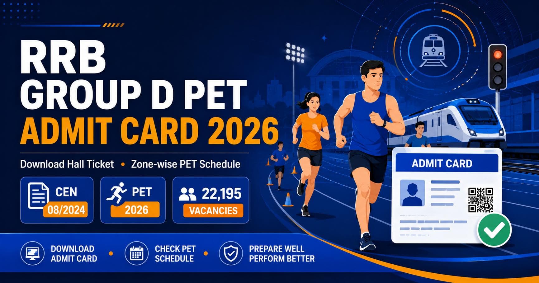 RRB Group D PET Admit Card 2026 Download Hall Ticket & PET Schedule
